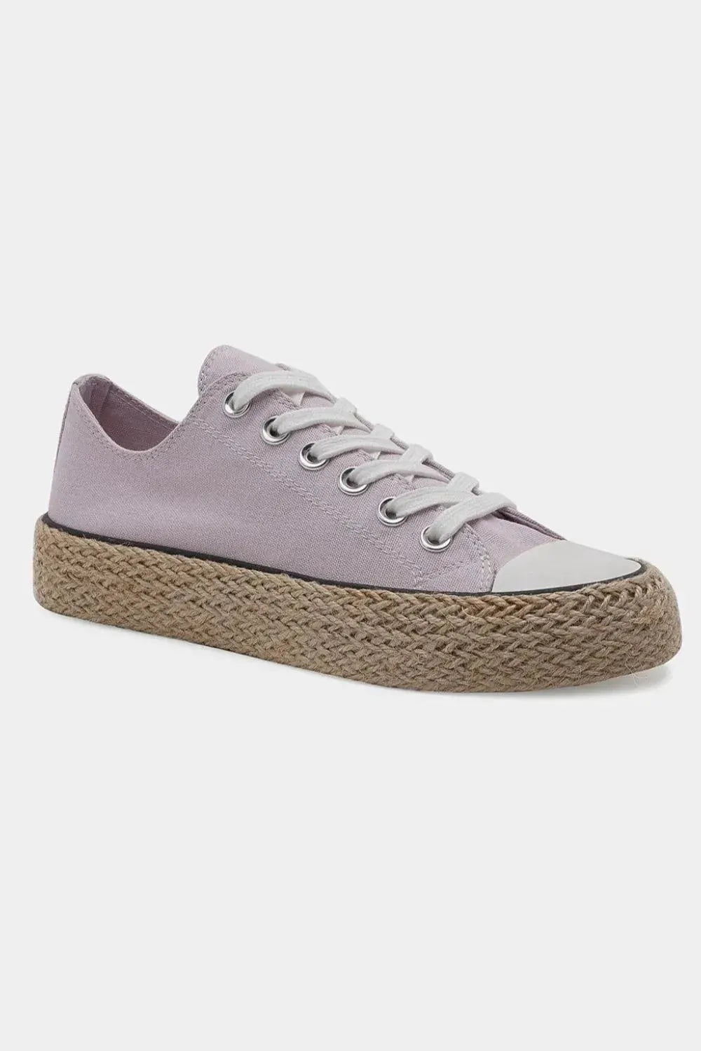 Beast Fashion Lace Up Woven Espadrille Sole Sneakers by Beast Fashion