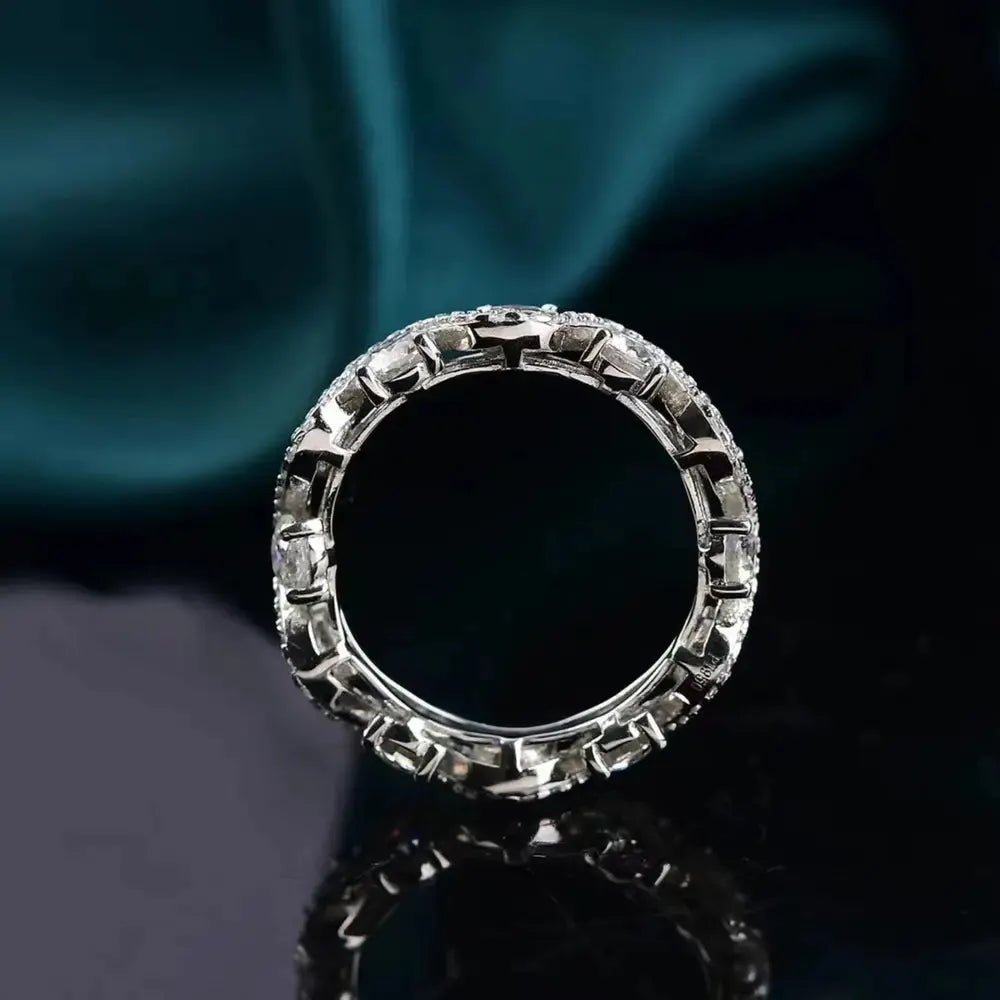 Moissanite 925 Sterling Silver Ring by Partner Label