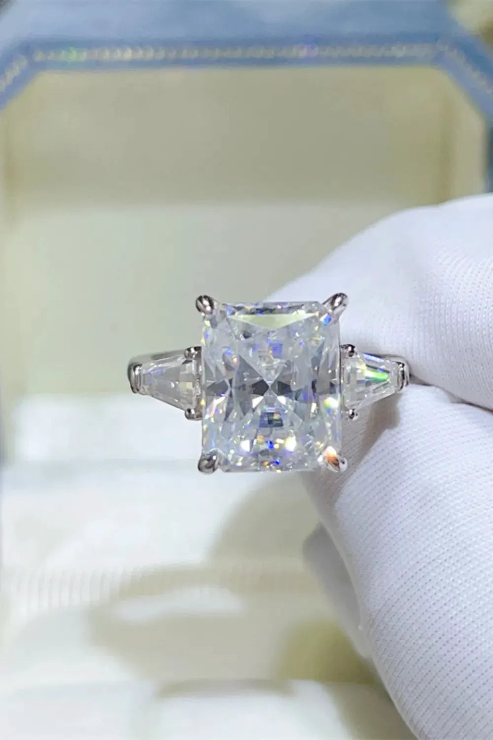5 Carat Moissanite 925 Sterling Silver Ring by Partner Label