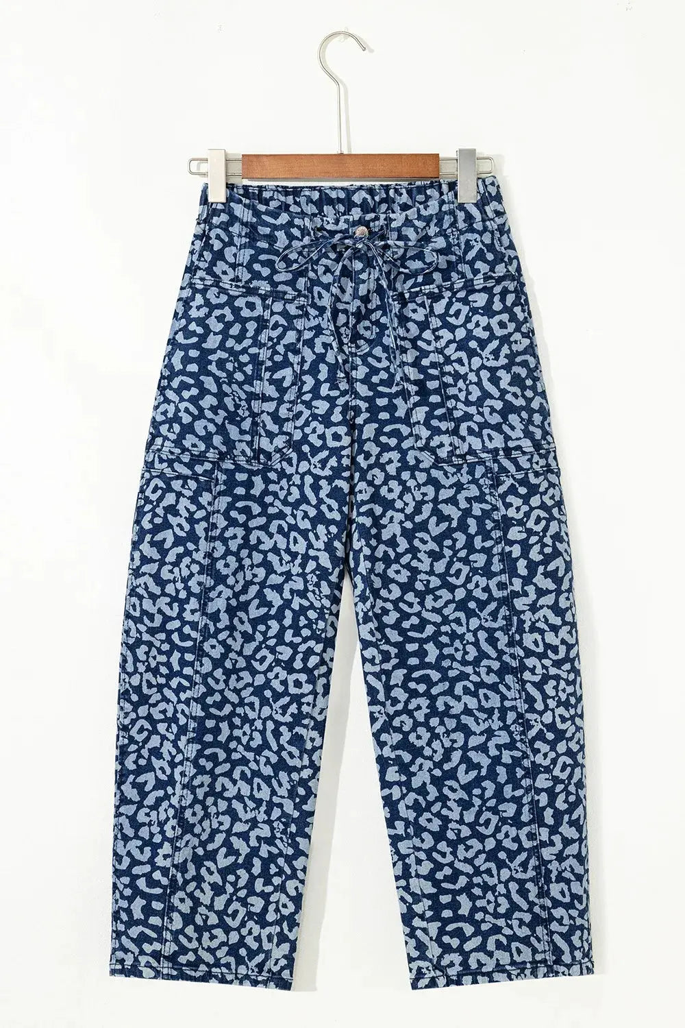 Leopard Print Wide Leg Jeans by Partner Label