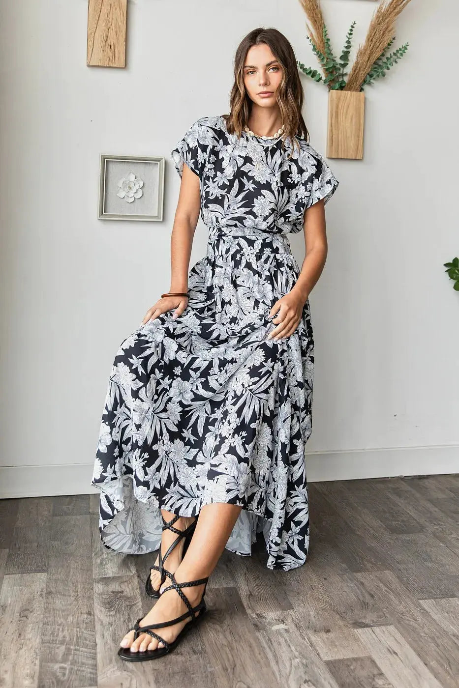 Mittoshop Tropical Print Top and Skirt Set by Mittoshop