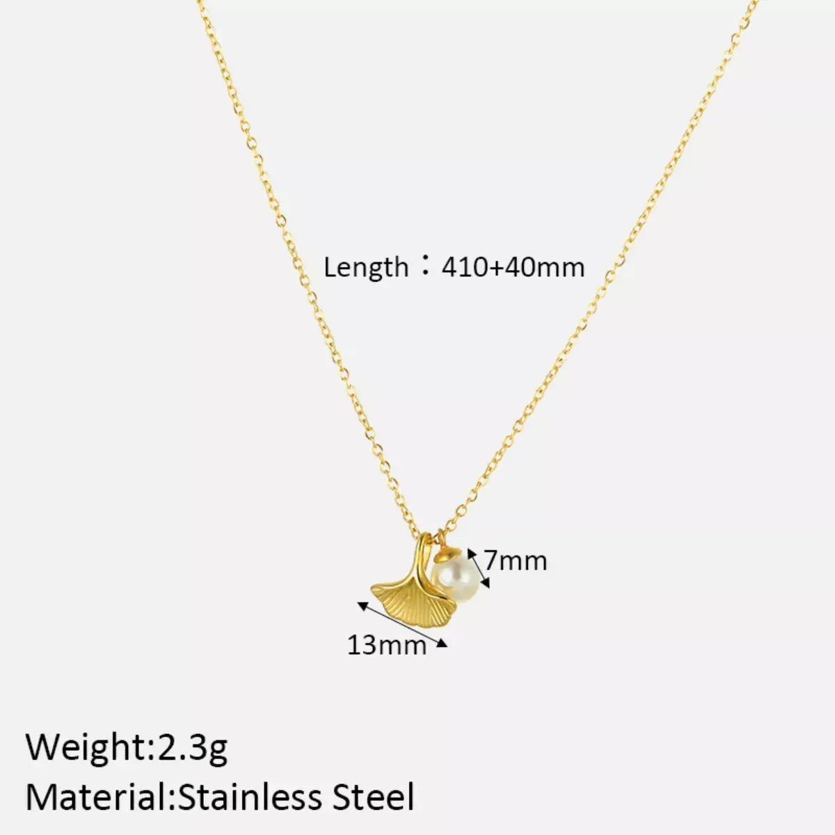 Pearl & Shell Pendant Necklace by Partner Labels