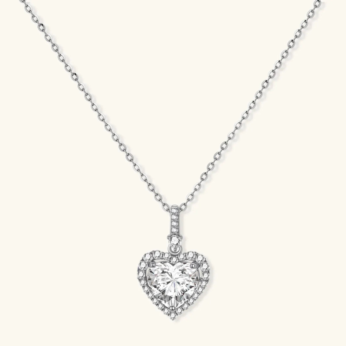 Heart of Light Moissanite Necklace | Equanimity Essence by Equanimity Essence.