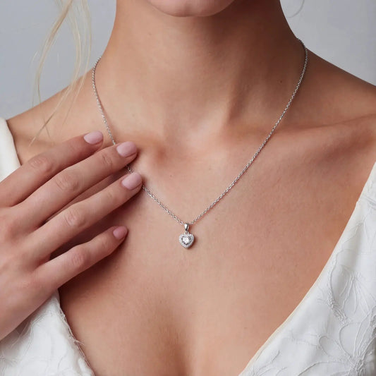 Heart of Light Moissanite Necklace | Equanimity Essence by Equanimity Essence.