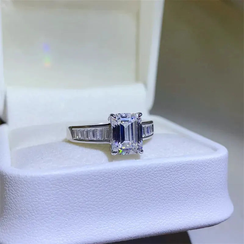 3 Carat Moissanite 925 Sterling Silver Ring by Partner Label