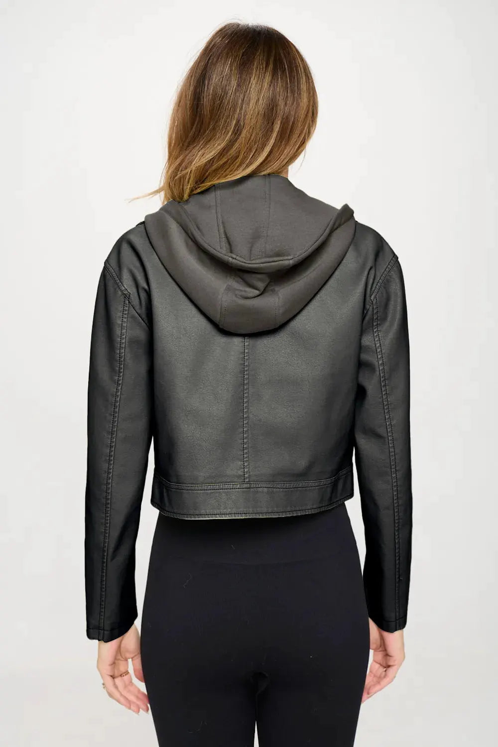 Coalition LA Snap Down Cropped Hooded Jacket by Partner Label