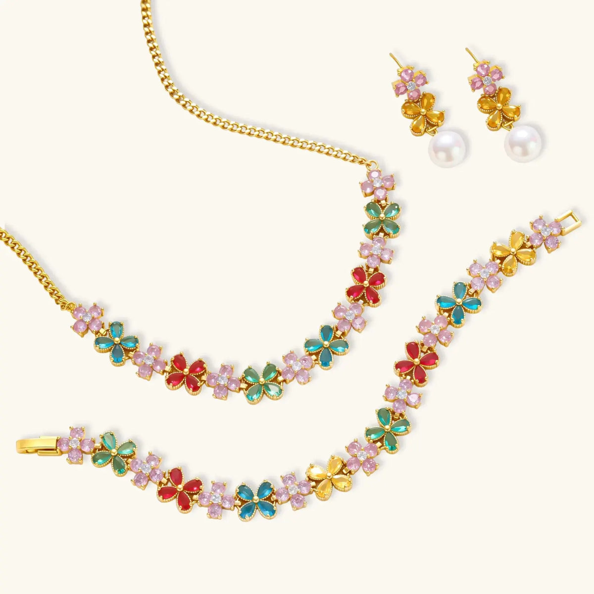 Garden Bloom Jewelry Set by Equanimity Essence.