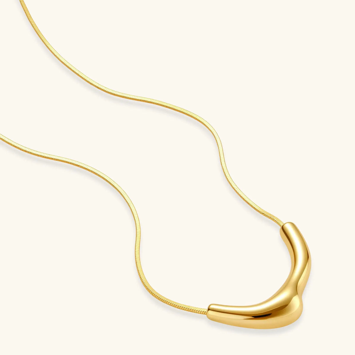 Curve Statement Necklace by Equanimity Essence.
