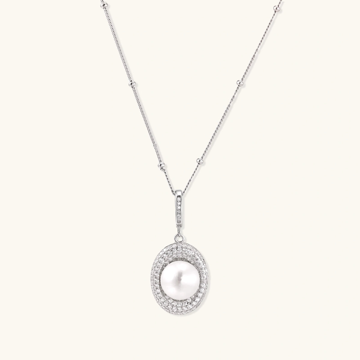 Pearl Halo Necklace by Equanimity Essence.
