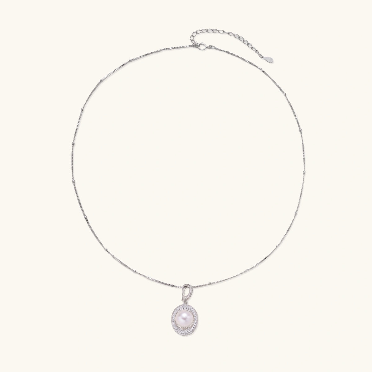 Pearl Halo Necklace by Equanimity Essence.