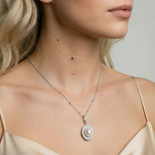 Pearl Halo Necklace | Equanimity Essence by Equanimity Essence.