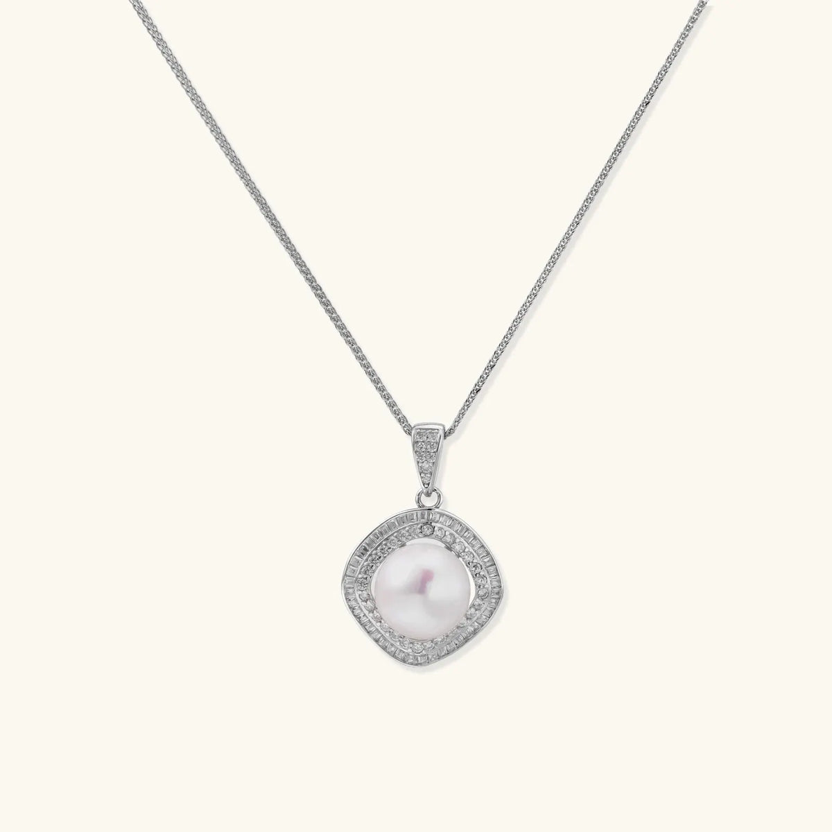 Halo Pearl Statement Necklace by Equanimity Essence.