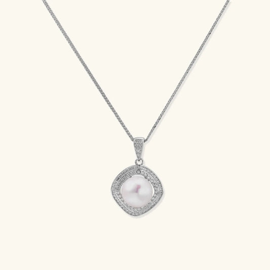 Halo Pearl Statement Necklace by Equanimity Essence.