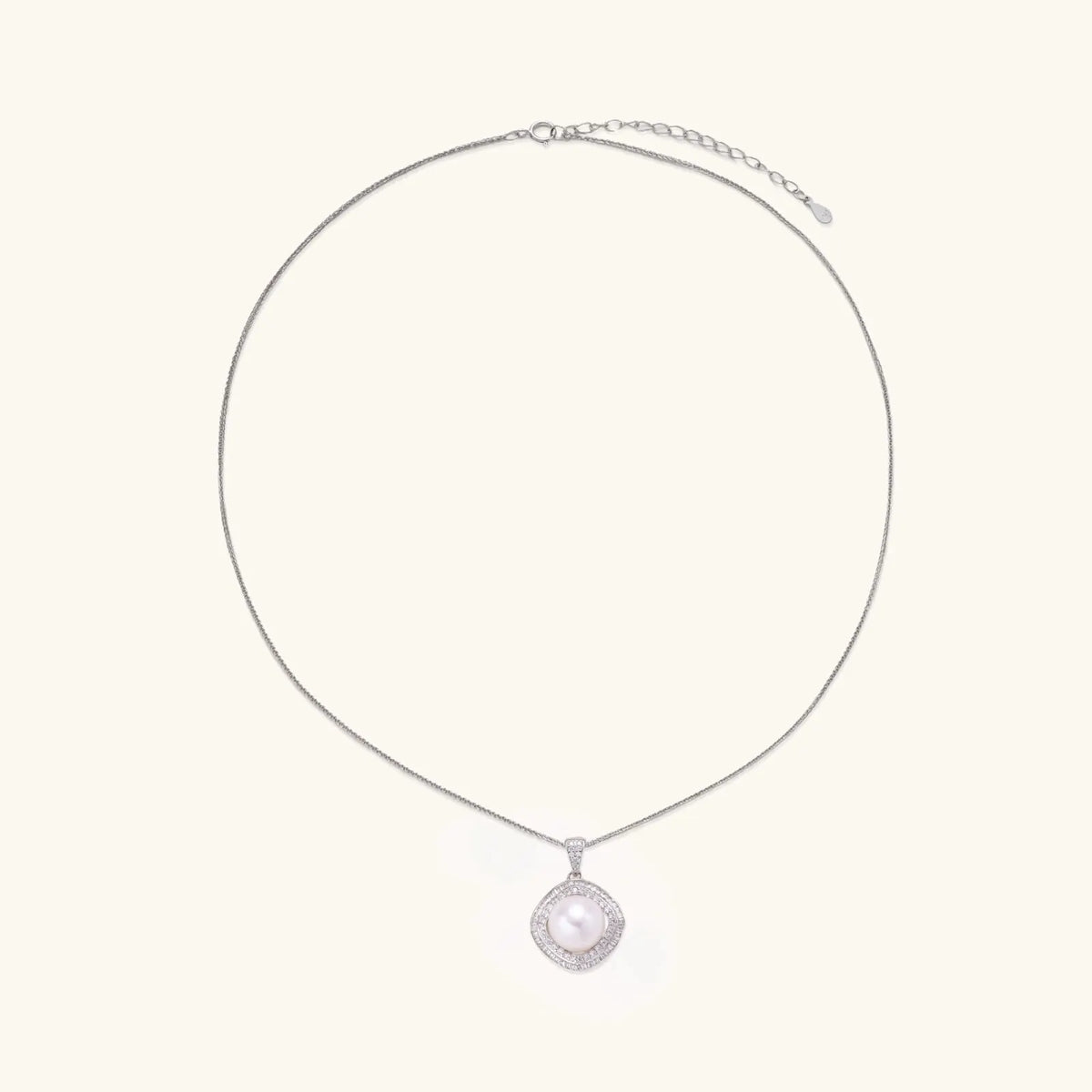 Halo Pearl Statement Necklace by Equanimity Essence.