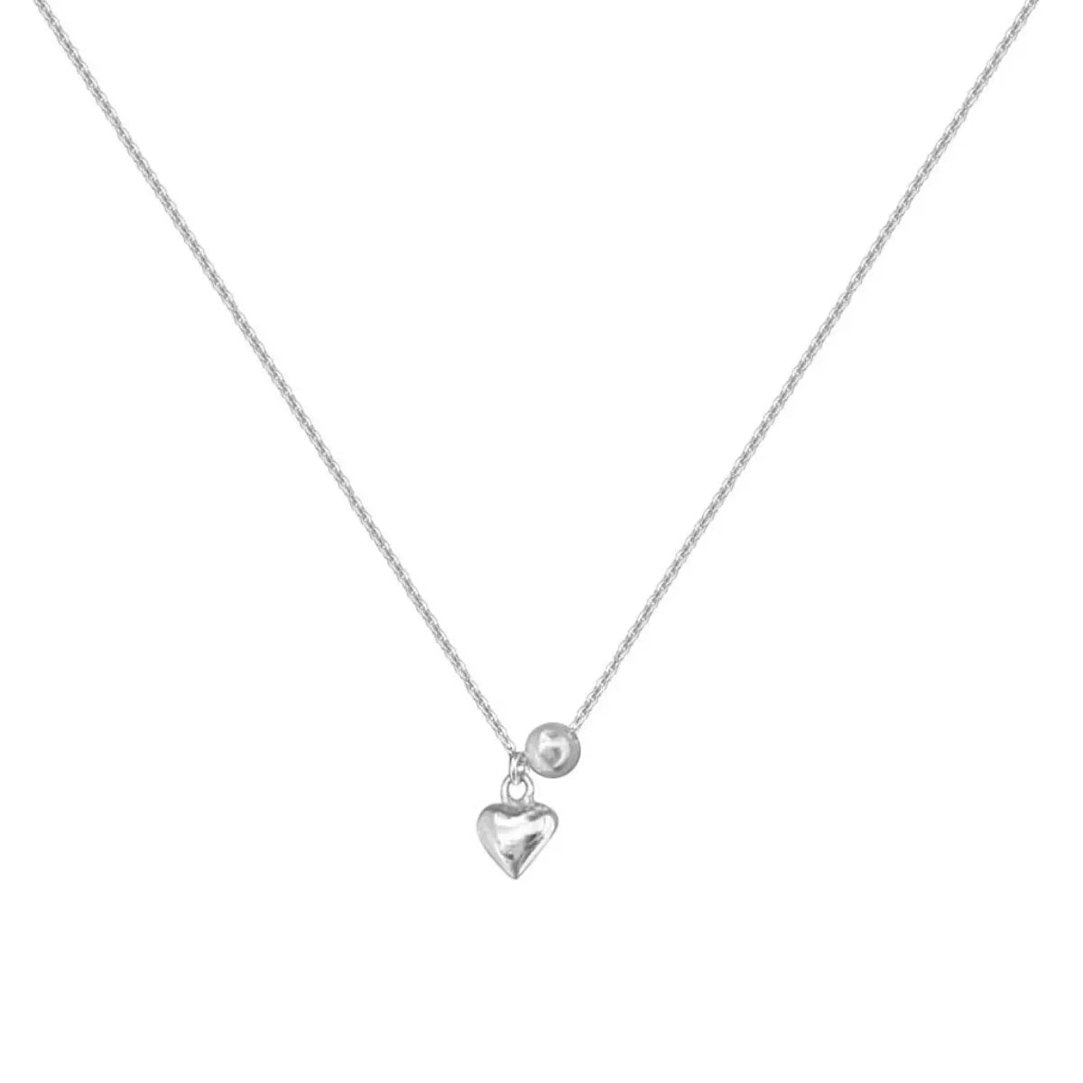 925 Sterling Silver Heart Necklace by Partner Labels