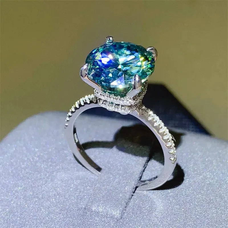 5 Carat Moissanite Zircon 925 Sterling Silver Ring by Partner Label