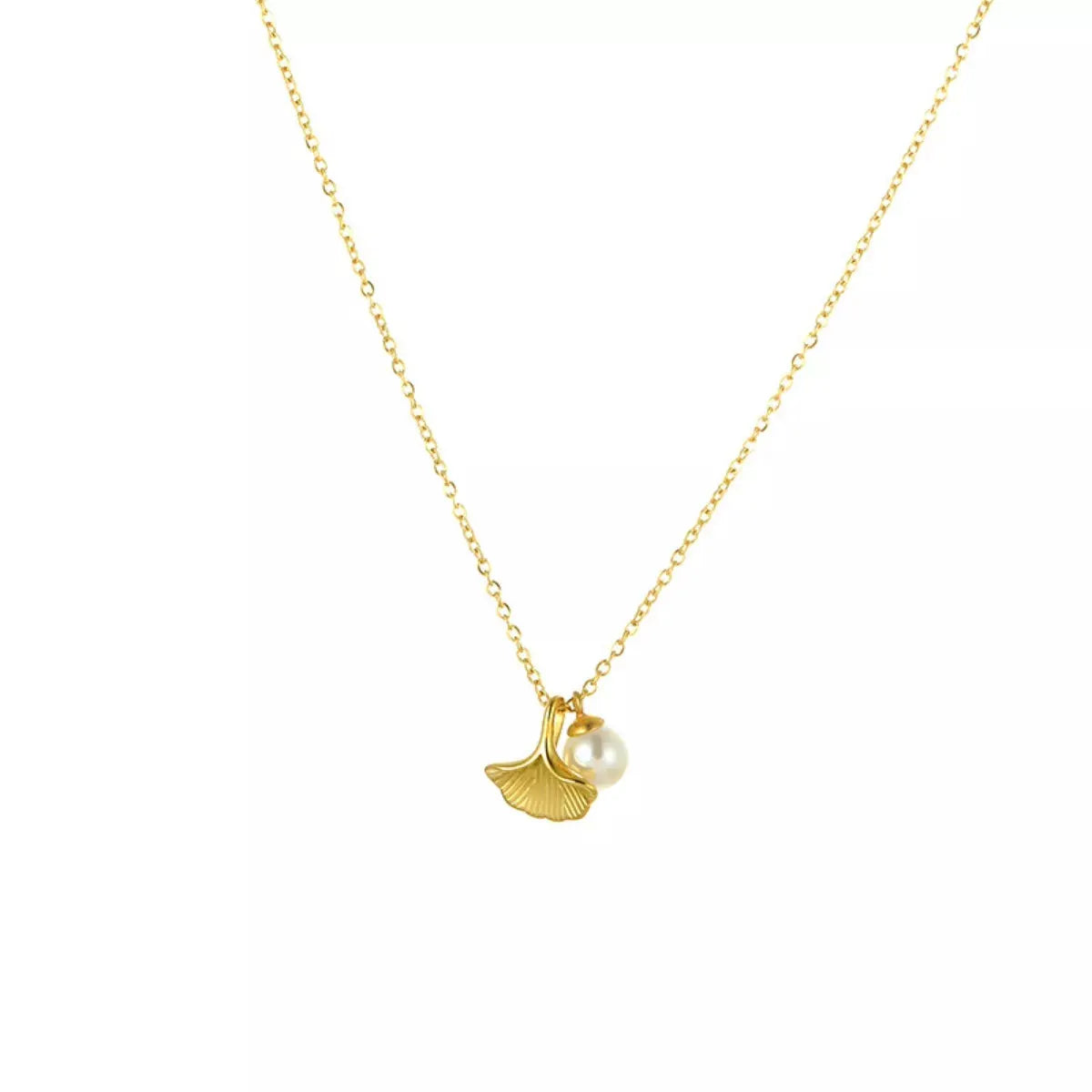Pearl & Shell Pendant Necklace by Partner Labels
