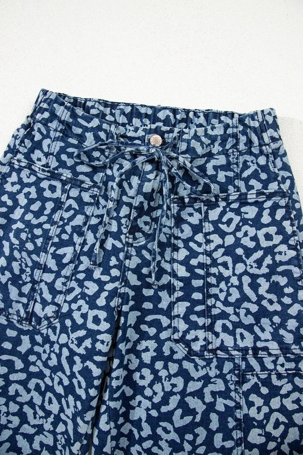 Leopard Print Wide Leg Jeans by Partner Label