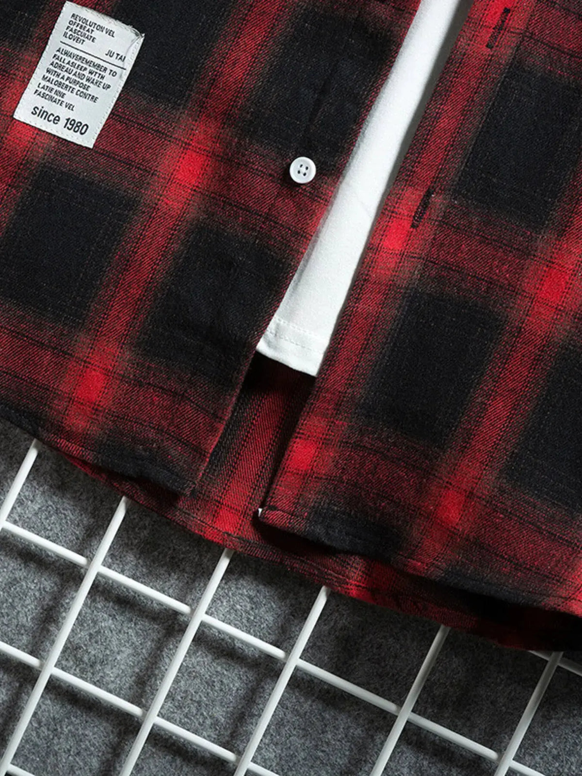 Men's Plus Size Plaid Button Up Short-Sleeve Shirt by Trendsi
