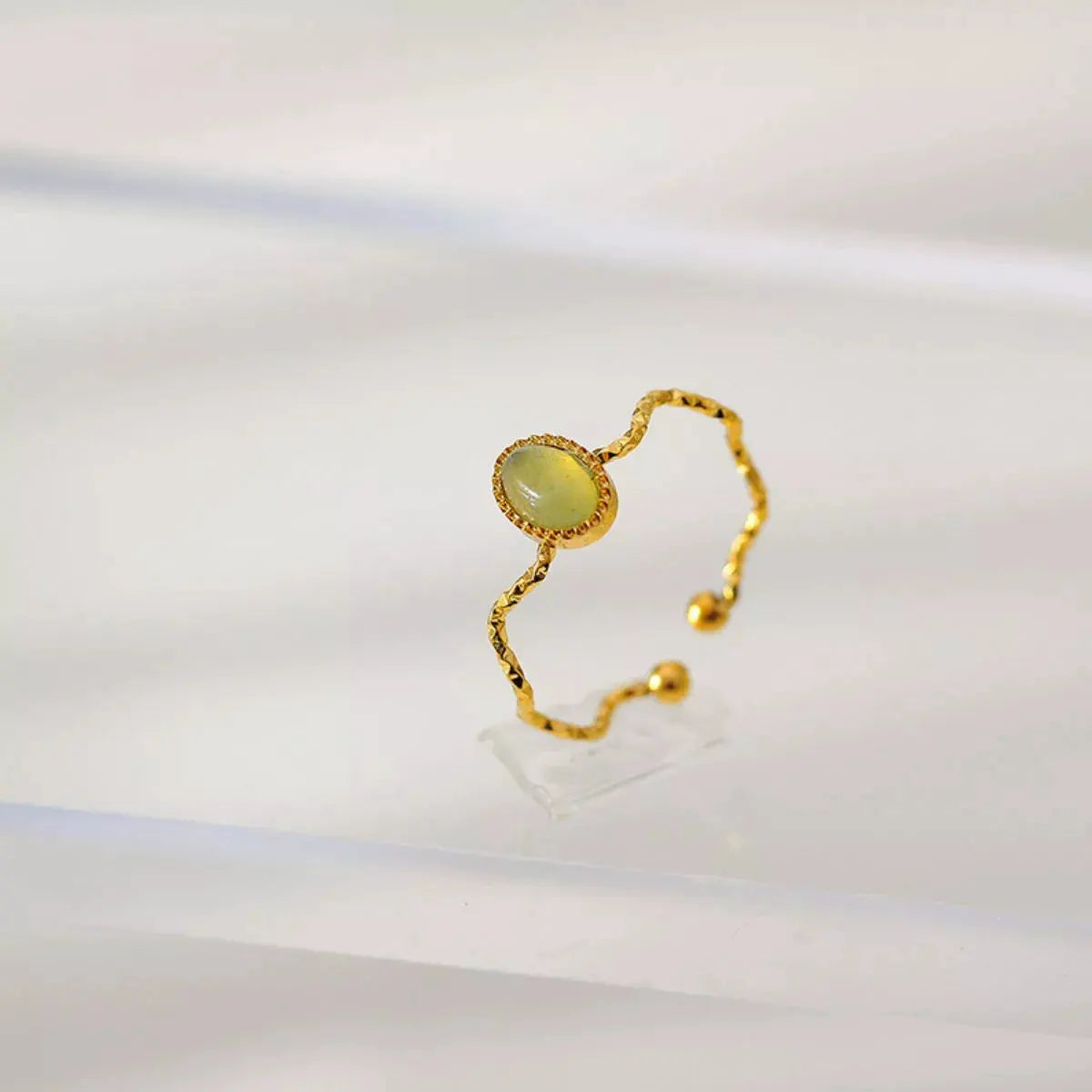 18K Gold-Plated Wave Open Ring by Partner Label