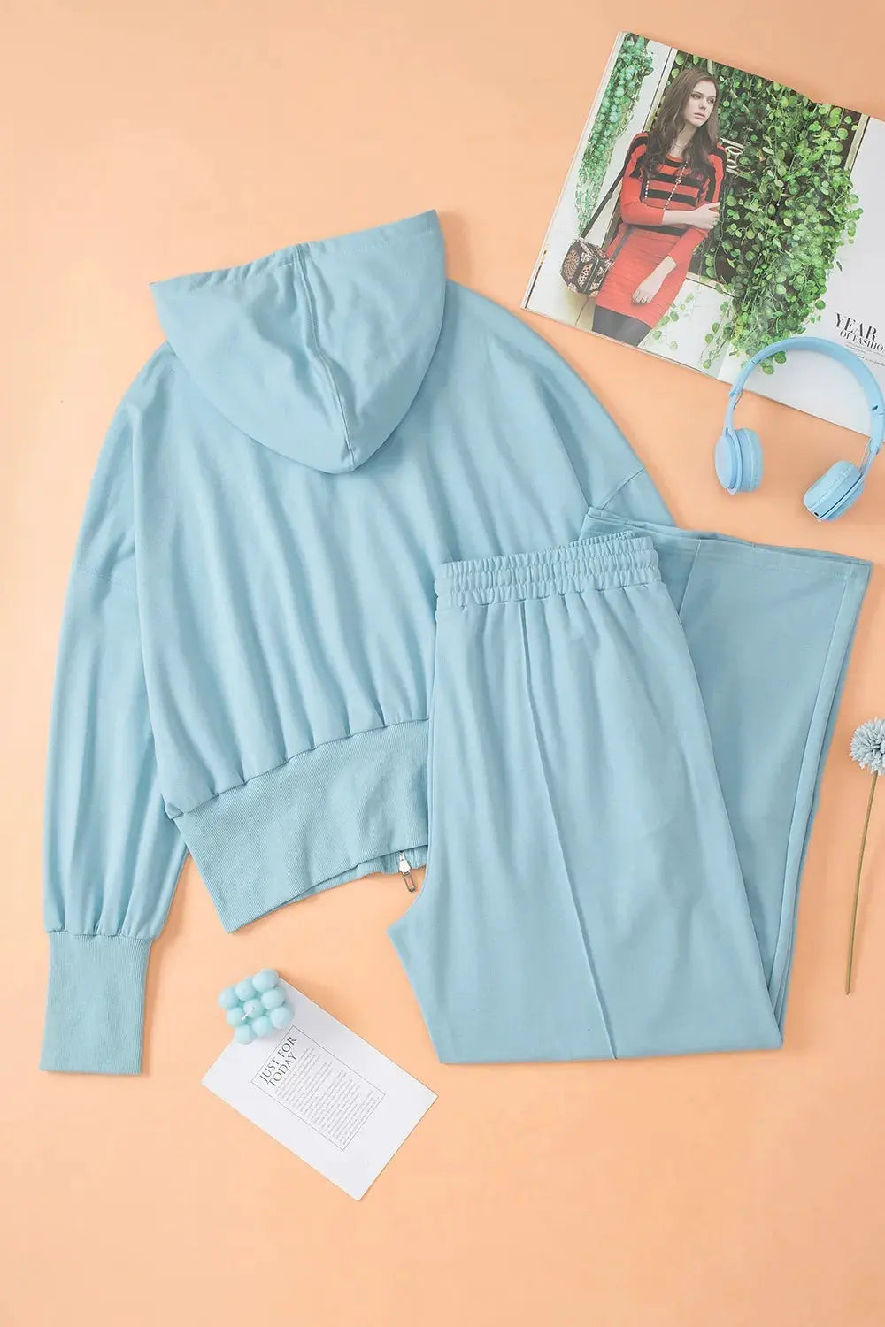 Zip-Up Hoodie and Pants Active Set by Partner Label