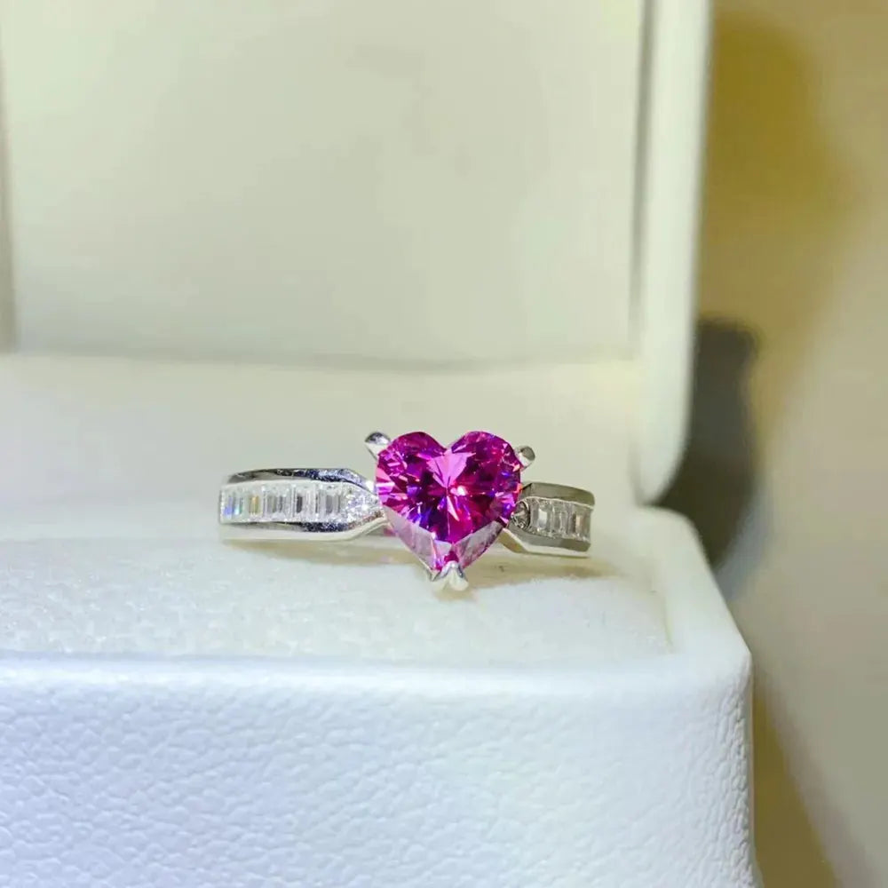 1 Carat Moissanite 925 Sterling Silver Ring by Partner Label