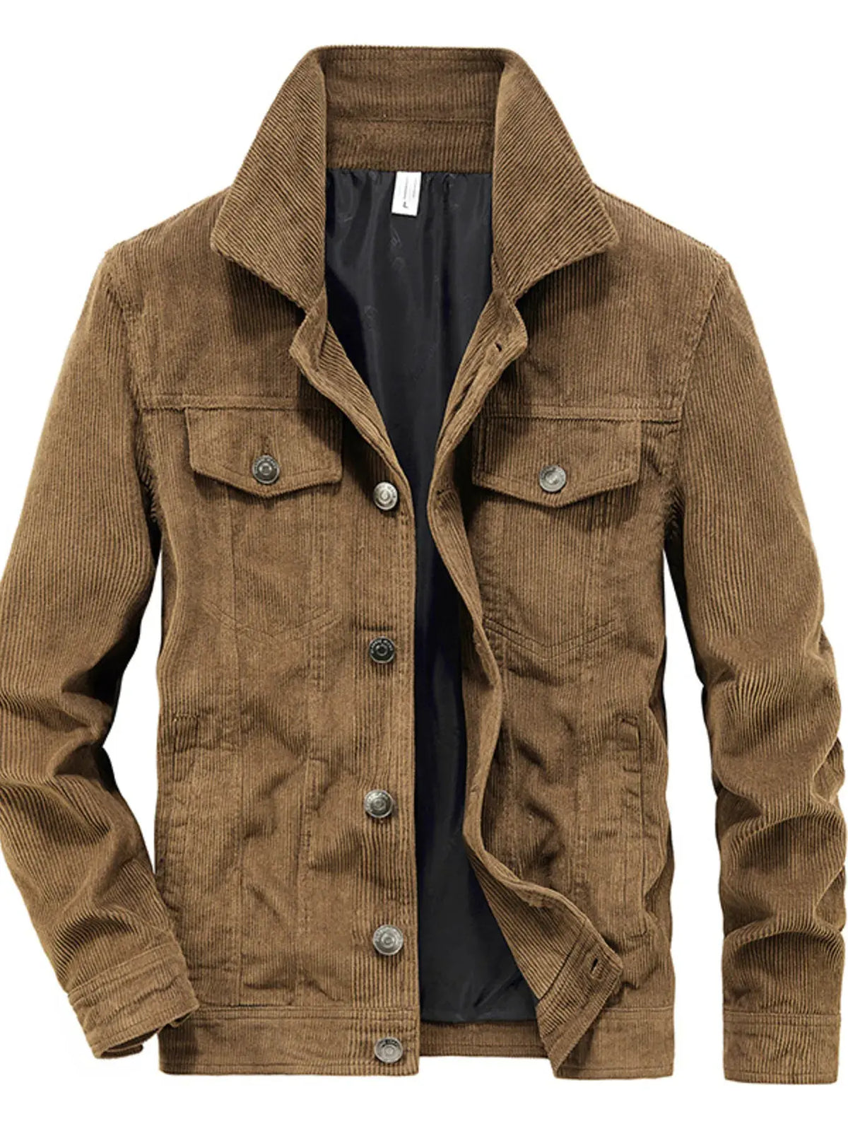Men’s Plus Size Classic Corduroy Button‑Down Jacket | Partner Labels Selection by Partner Label