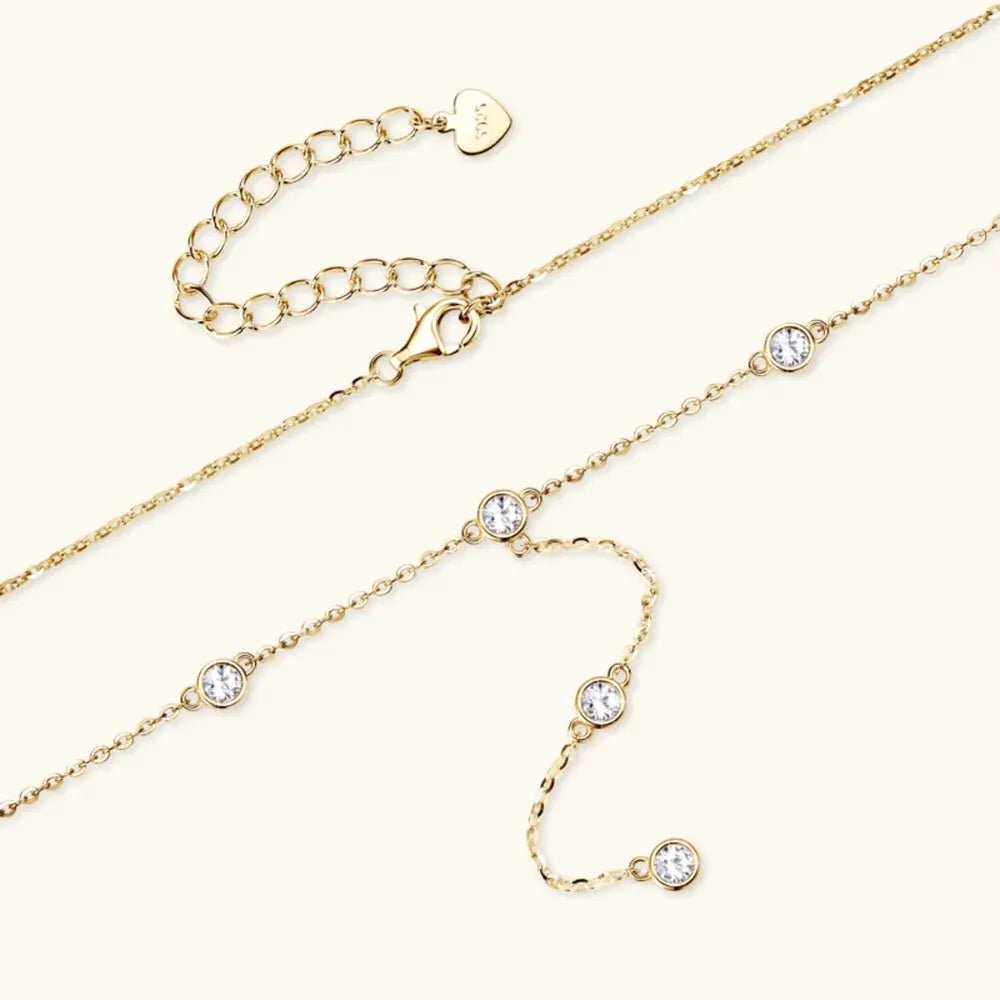 1.1 Carat Moissanite 925 Sterling Silver Necklace by Partner Labels
