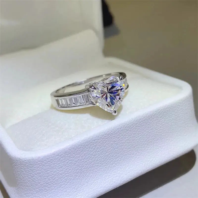 3 Carat Moissanite 925 Sterling Silver Ring by Partner Label