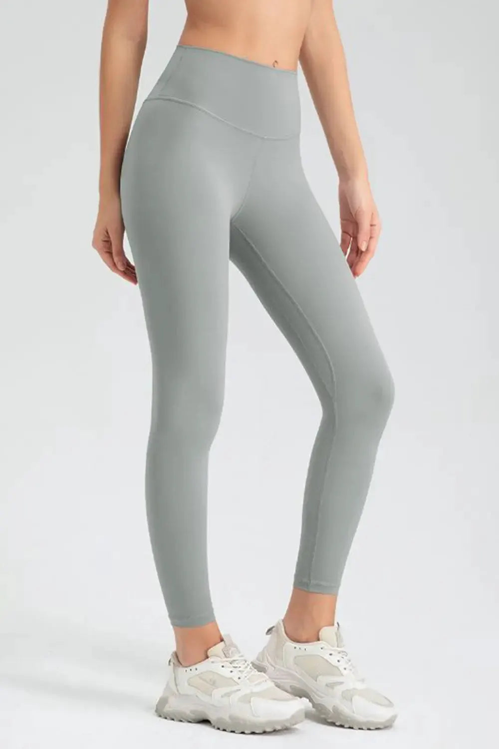 Wide Waistband Slim Fit Active Leggings by Partner Label