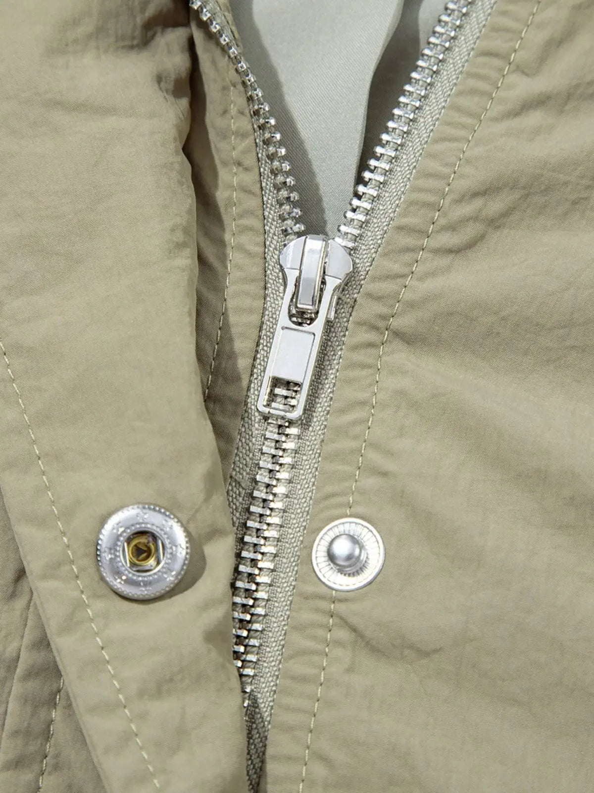 Zip Up Cropped Hooded Utility Jacket by Partner Label
