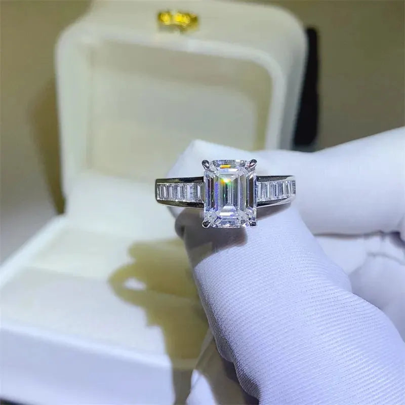 3 Carat Moissanite 925 Sterling Silver Ring by Partner Label