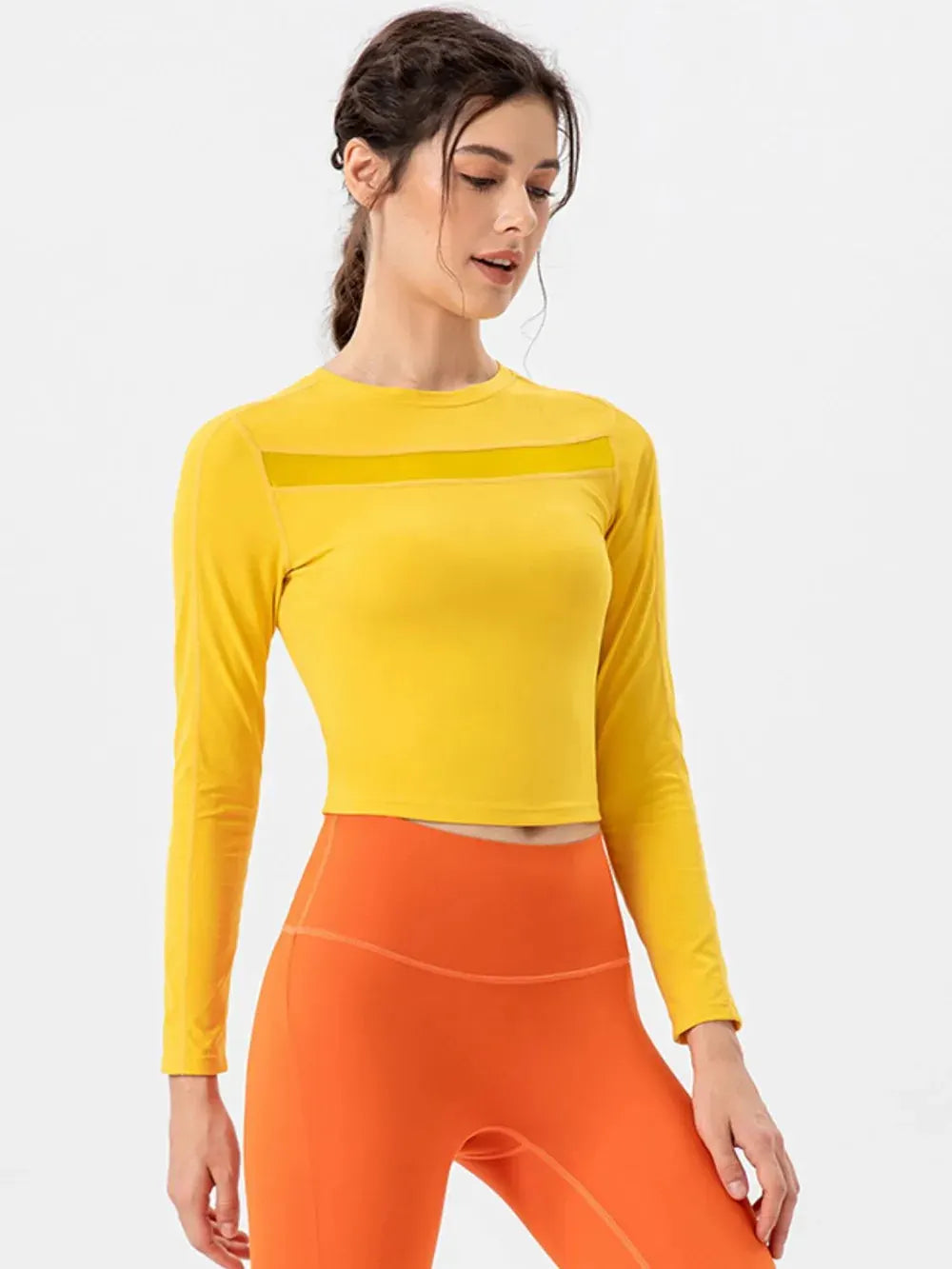 Round Neck Long Sleeve Active T-Shirt by Partner Label