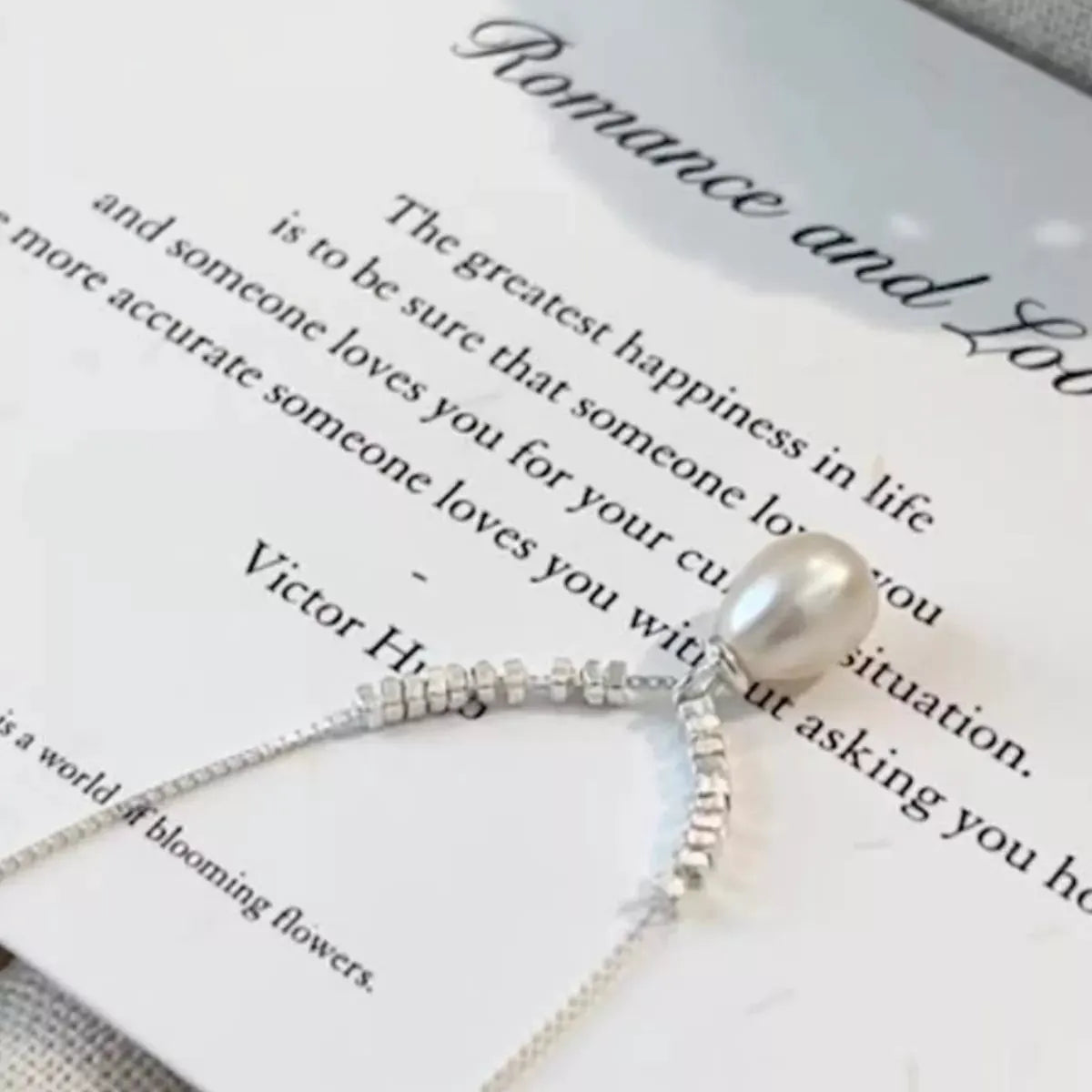 925 Sterling Silver Pearl Drop Necklace by Partner Labels