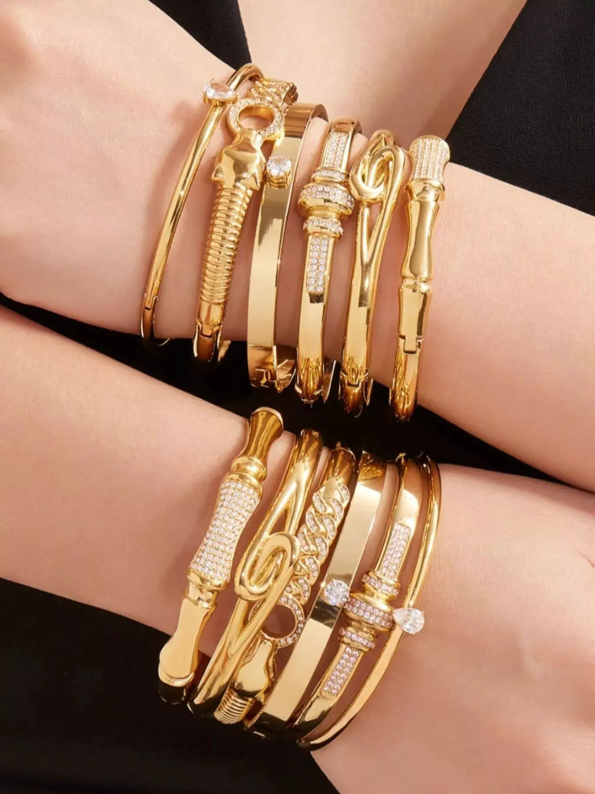 18K Gold-Plated Zircon Bracelet by Partner Label