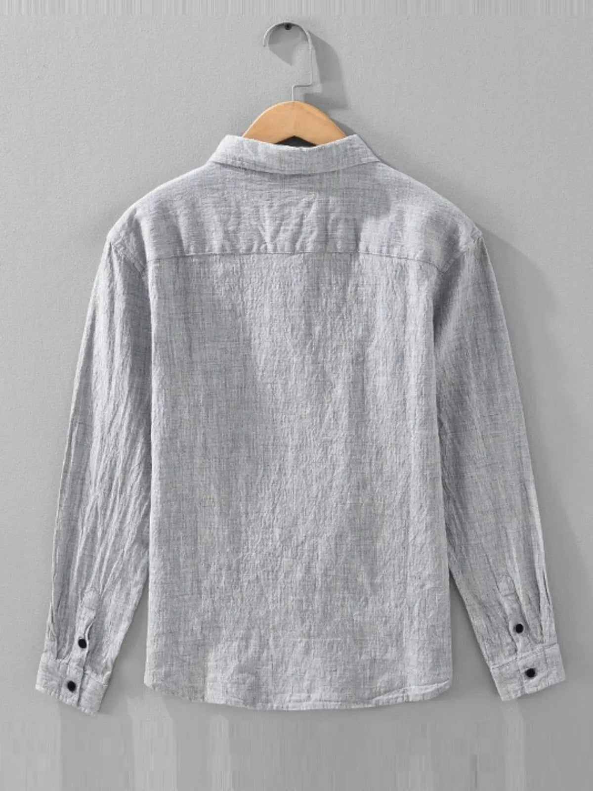 Men's Plus Size Button Up Long Sleeve Shirt by Trendsi