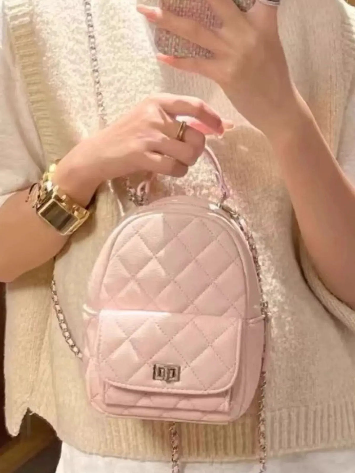 Quilted Mini Backpack Bag by Partner Label