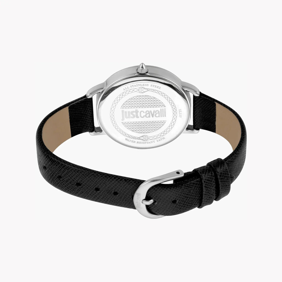Just Cavalli Women's Black Leather Watch, Black Dial | Jc1l117l0015 by JUST CAVALLI