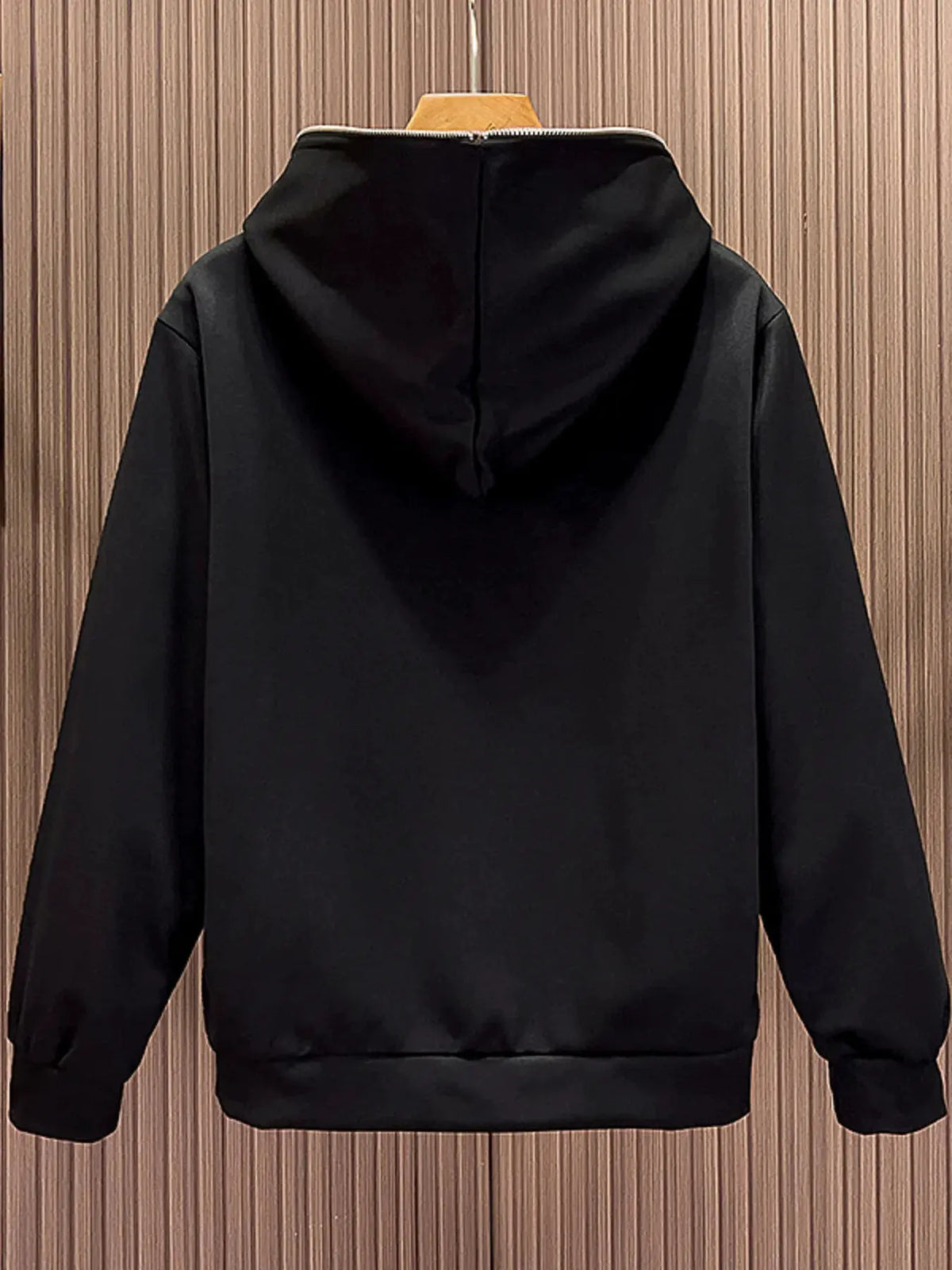 Men's Zip Up Long Sleeve Hoodie by Trendsi
