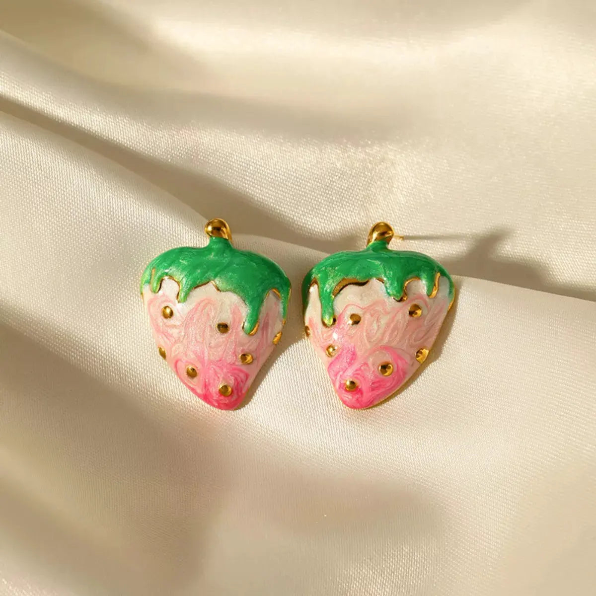 Colorful Strawberry Stud Earrings by Partner Label