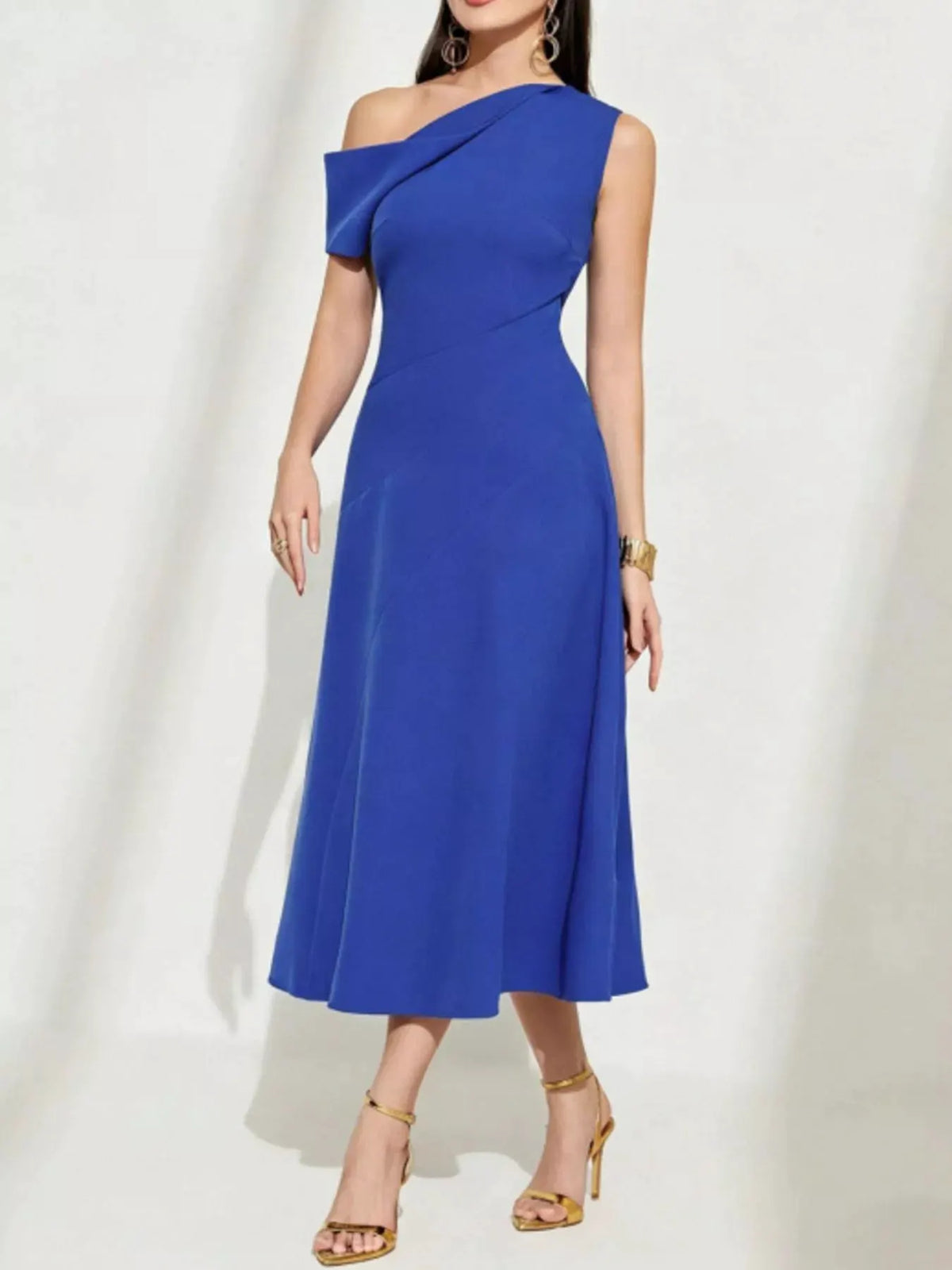 One-Shoulder Midi Dress by Partner Label
