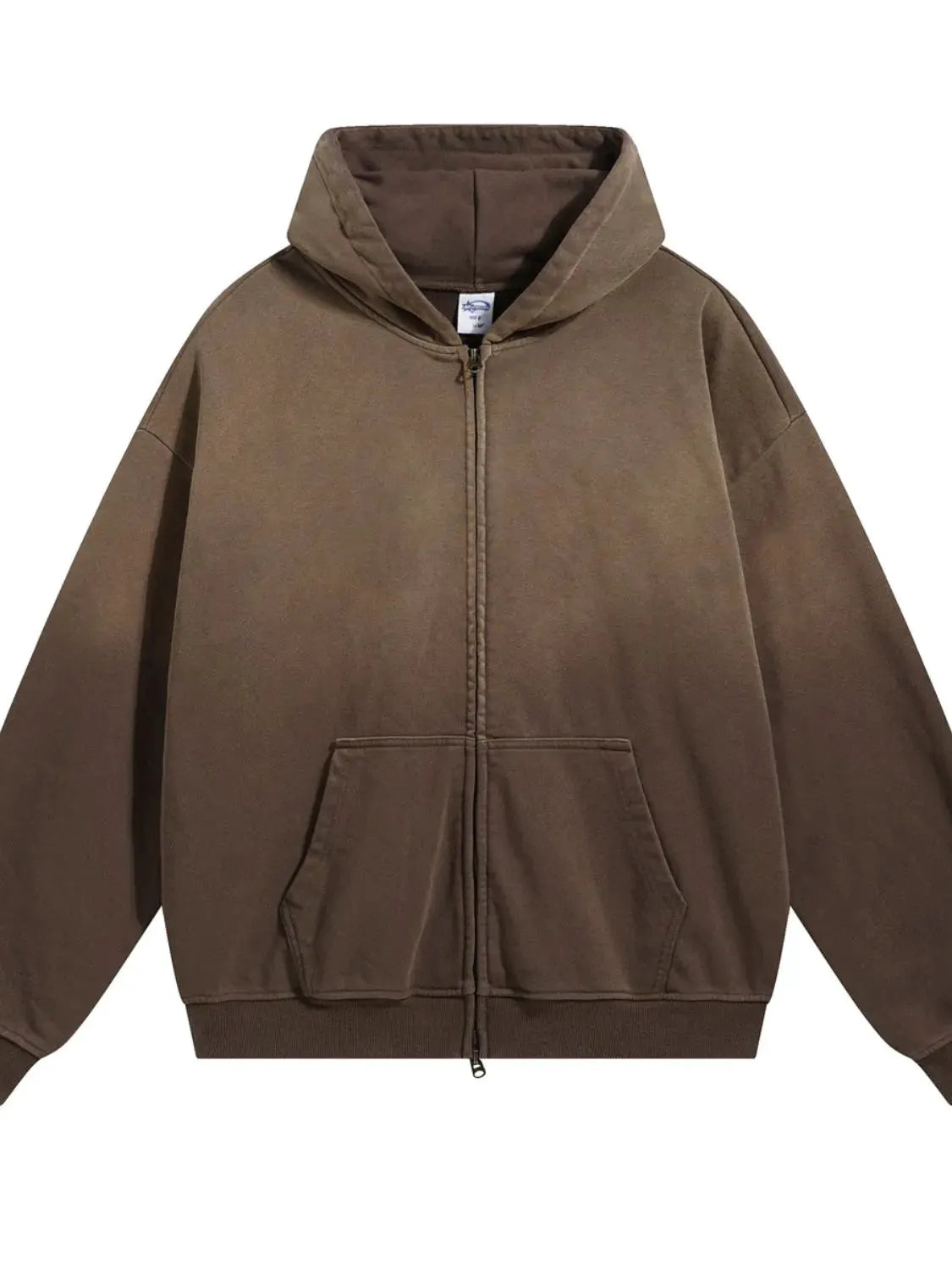 Men's Gradient Zip Up Drop Shoulder Hoodie by Partner Label