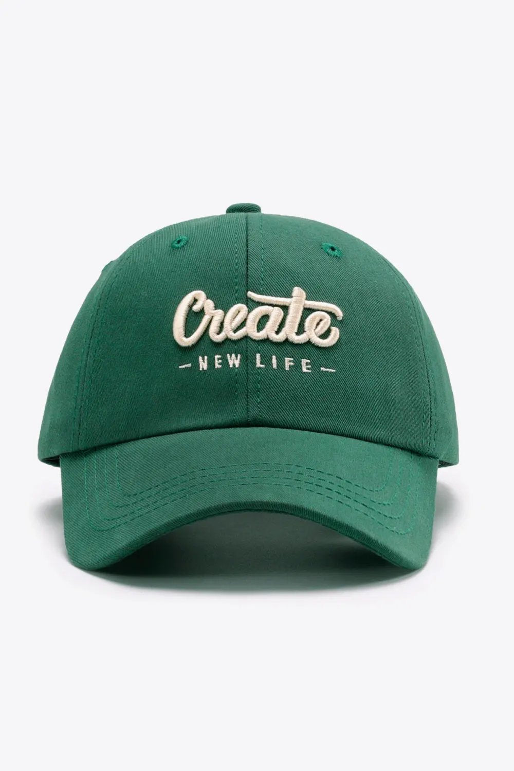 CREATE NEW LIFE Adjustable Cotton Baseball Cap by Partner Label