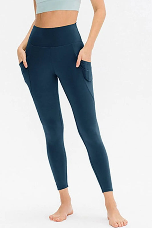Slim Fit Long Active Leggings with Pockets by Partner Label