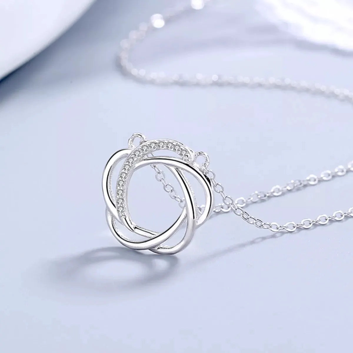 925 Sterling Silver Zircon Pendant Necklace by Partner Labels