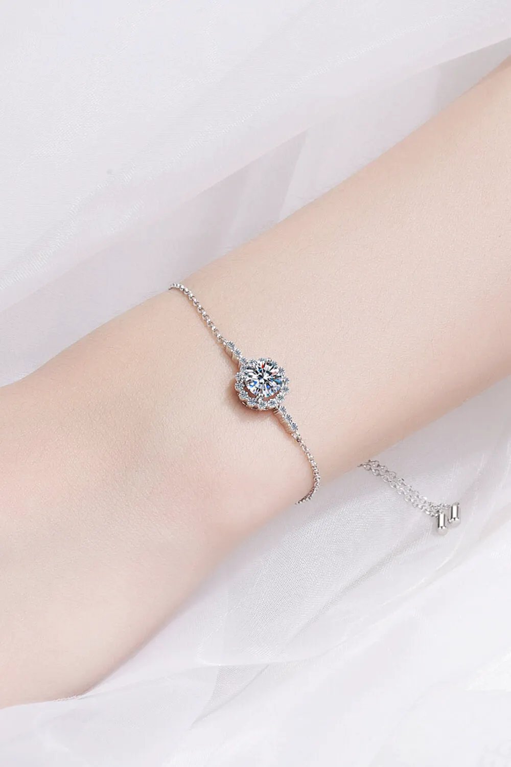 1 Carat Moissanite Chain Bracelet by Partner Label