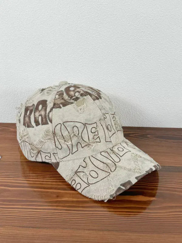 Distressed Adjustable Baseball Cap by Partner Label