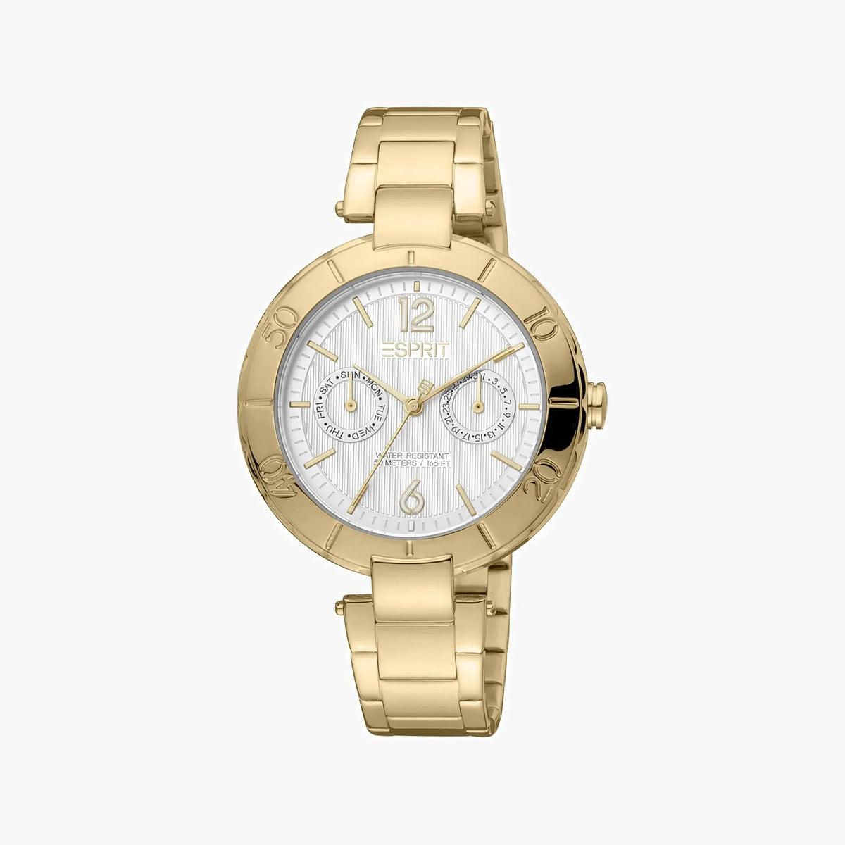 Esprit Women's Gold Stainless Steel Watch, Silver Dial | ES1L286M0065 by ESPRIT