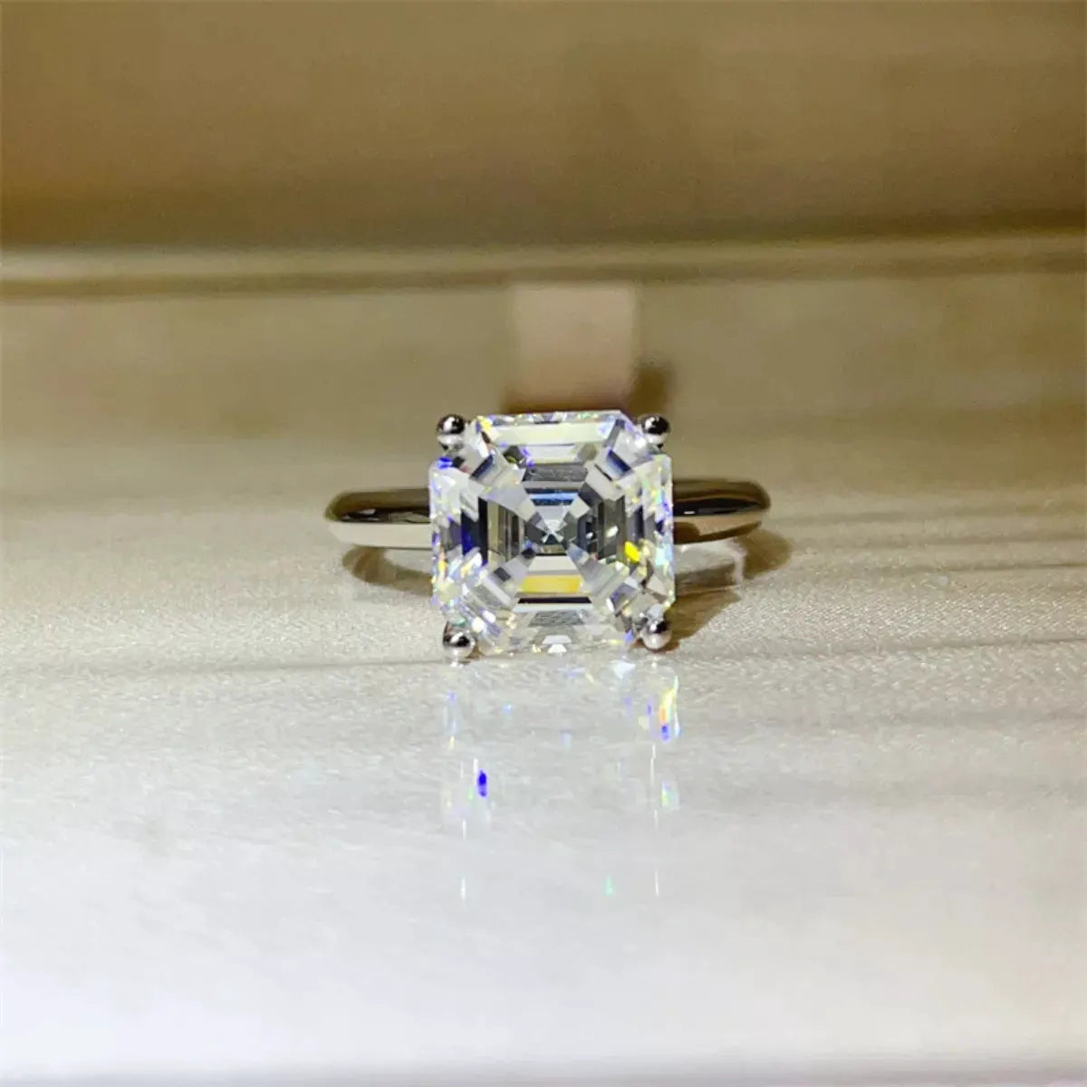 5 Carat Moissanite 925 Sterling Silver Ring by Partner Label