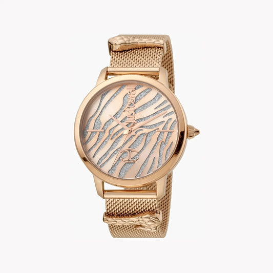 Just Cavalli Women's Rose Gold Watch, Silver Dial | Jc1l127m0065 by JUST CAVALLI